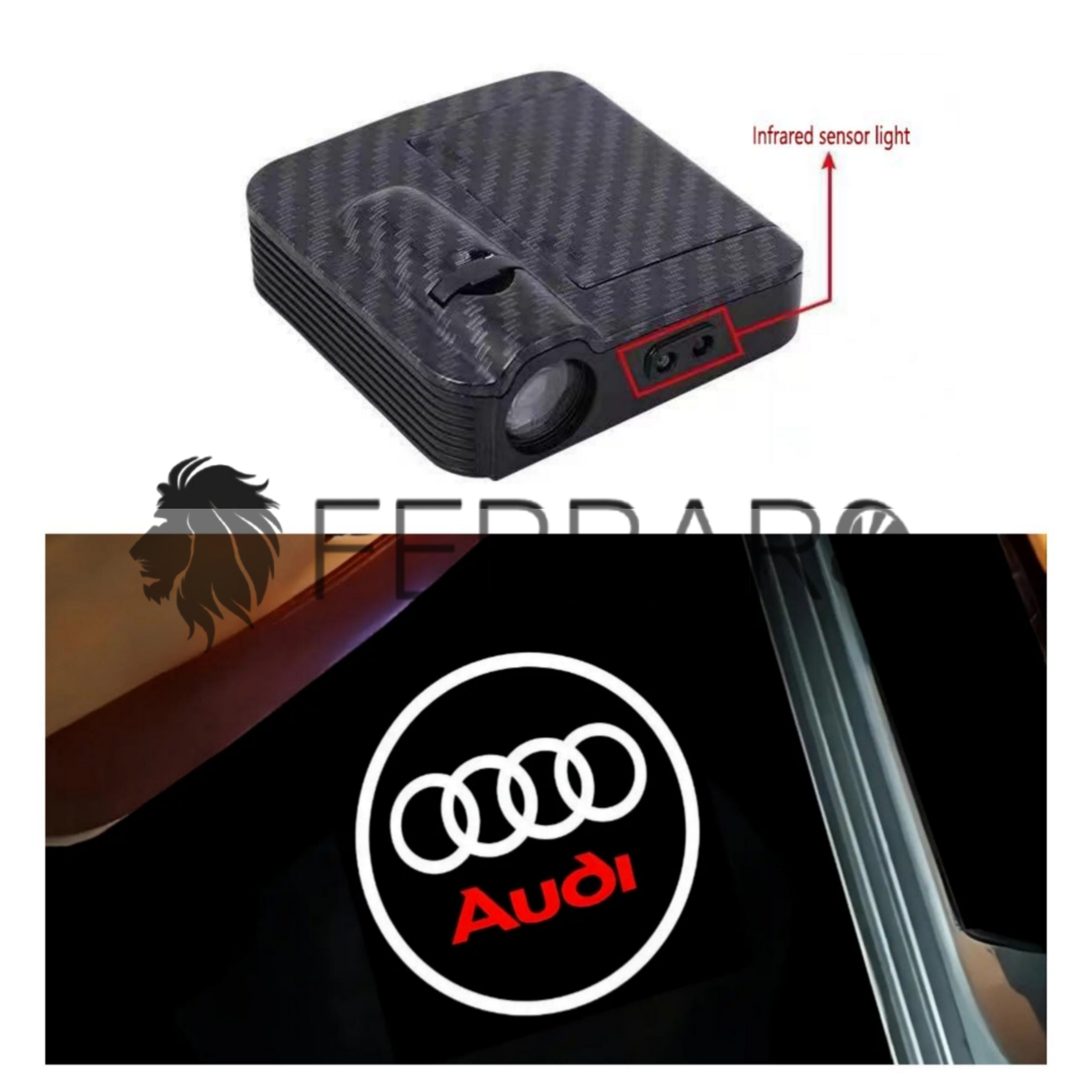 Luce Cortesia Audi | Universale | Adesivo | Batteria (NO INCL.)