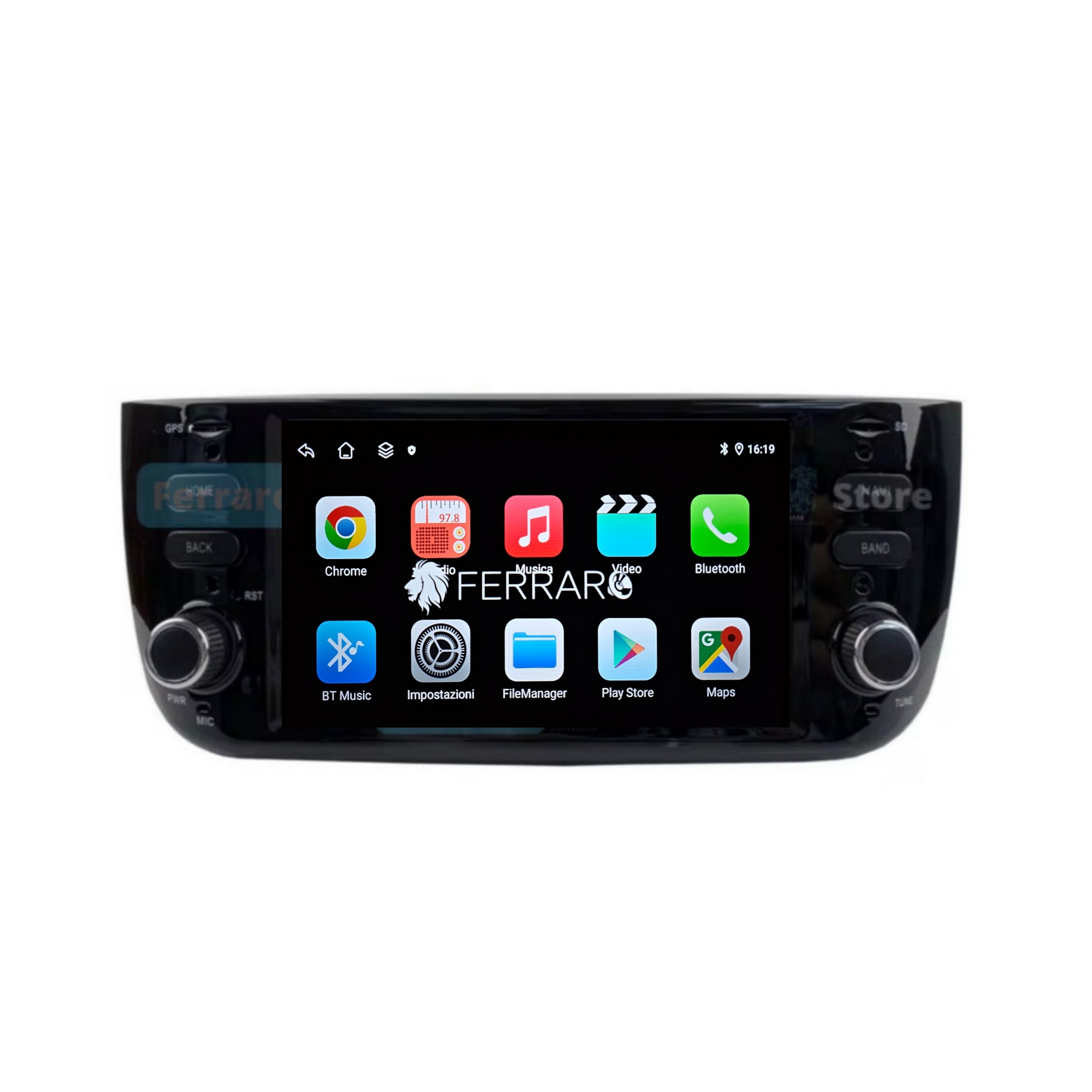 Car Radio for Fiat PUNTO EVO [2012-2015] - RDS RADIO, GPS, Wifi, Android, Bluetooth, CAR PLAY + ANDROID AUTO