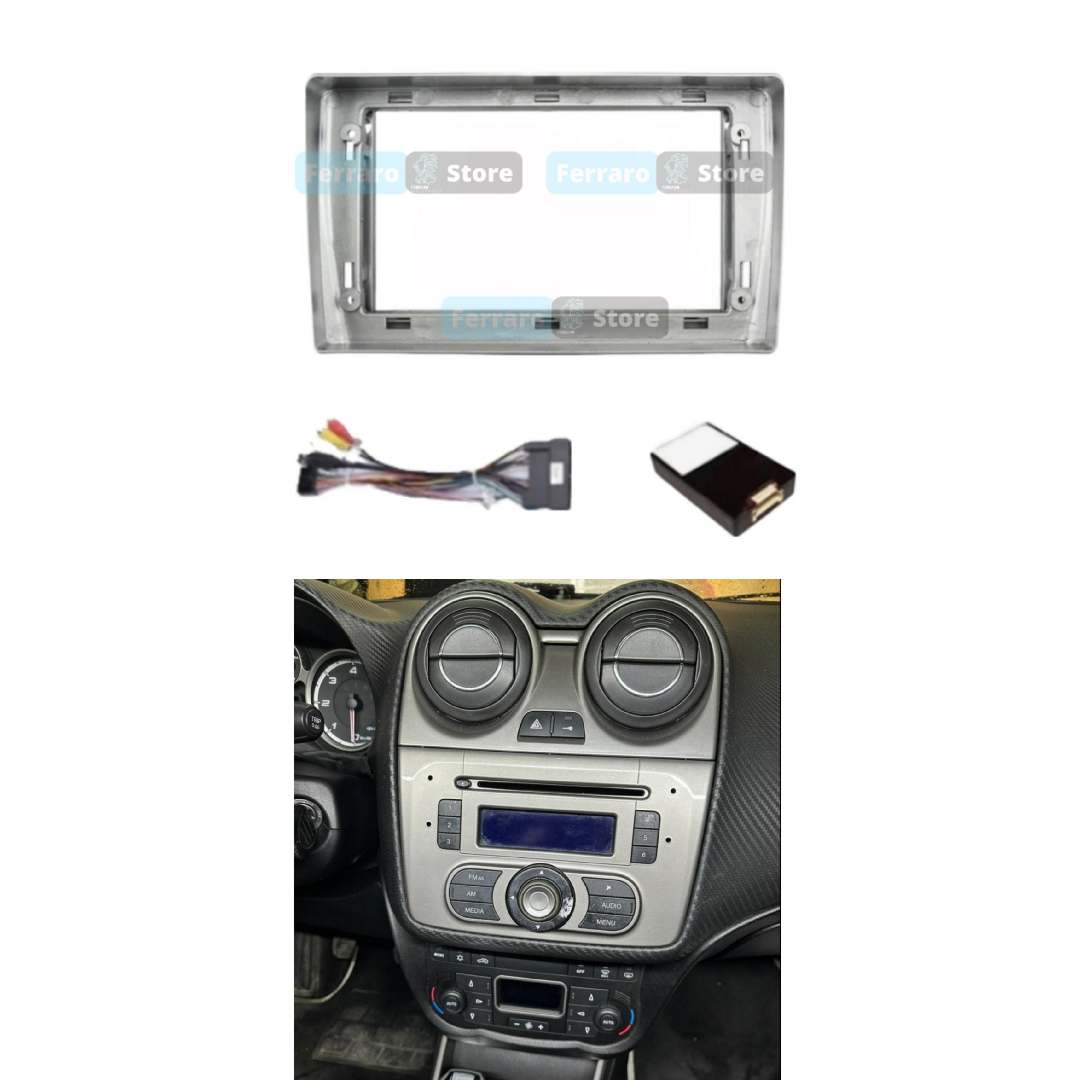 AlfaRomeo Mito 9" Inch Car Radio Mounting Kit [2008-2018] - Cover, Android Car Radio Wiring