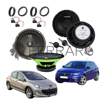 FerraroStore Kit 6 Altoparlanti | PV165.3 | ASK-165.2 | Ant/Post | Peugeot 308 1ª/2ª (2007-2021)