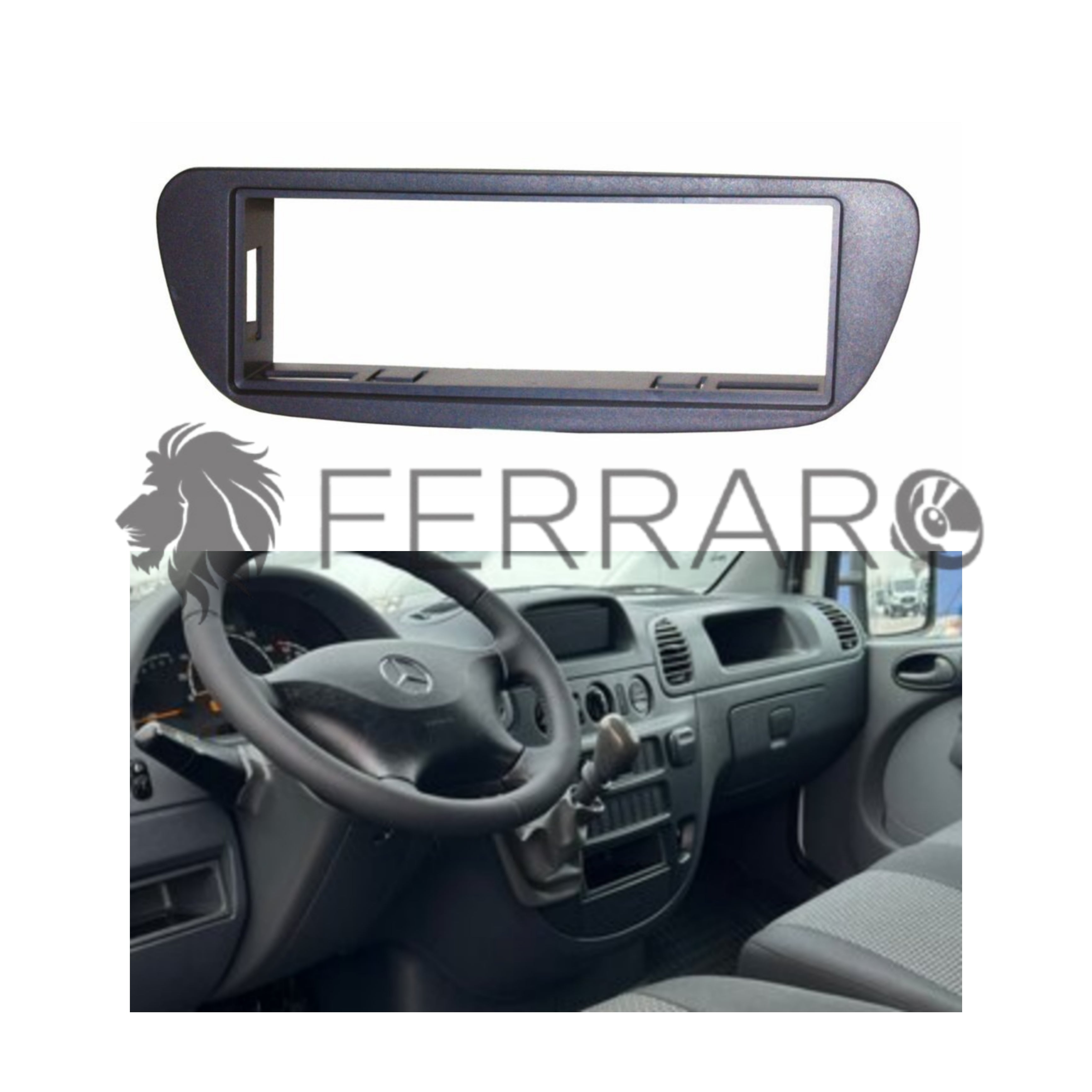 Car Radio Panel Kit, 1DIN, Mercedes Sprinter, up to 2006