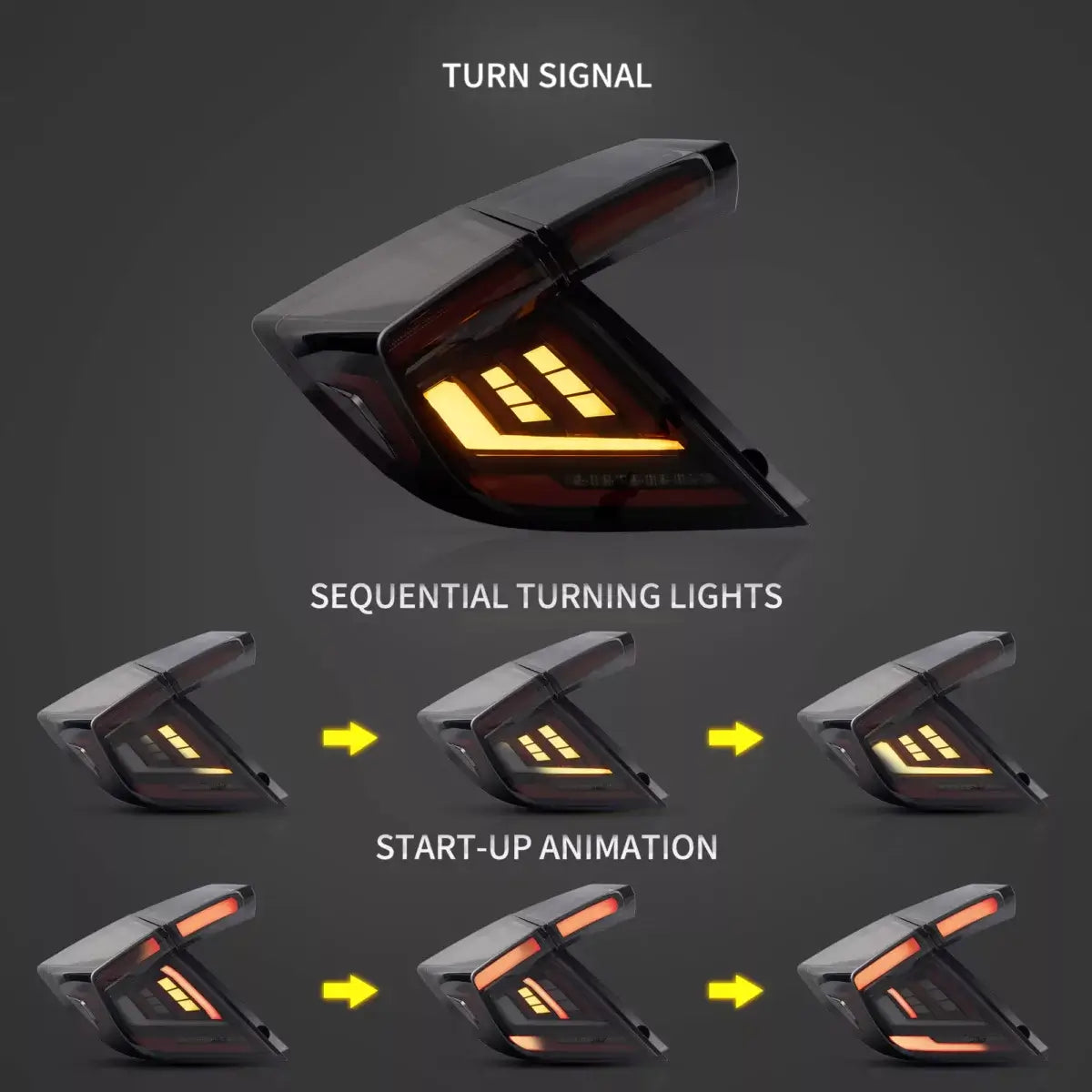 Fanali Posteriore Completo per Honda Civic 10ª (2018-2021) a LED