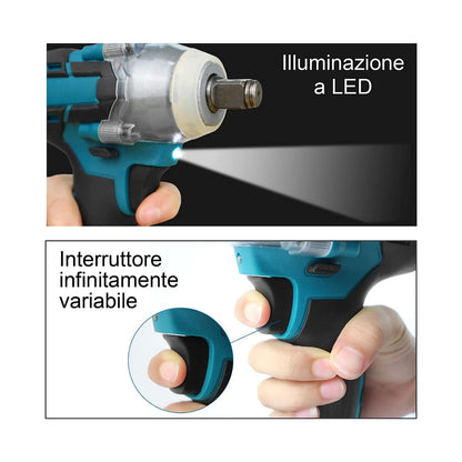 Avvitatore ad Impulsi, Doppia Batteria 68v, Svitatore, Avvitatore Bulloni, Auto, 5aH