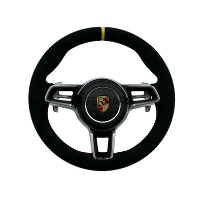 (PRENOTA) Volante per Porsche, Linea Rossa, Etichetta Gialla, Piccole Palette