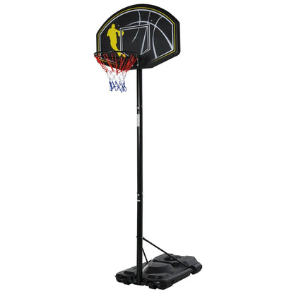 HOMCOM Canestro da Basket Altezza Regolabile in Acciaio con Base 112 × 74 × 365cm