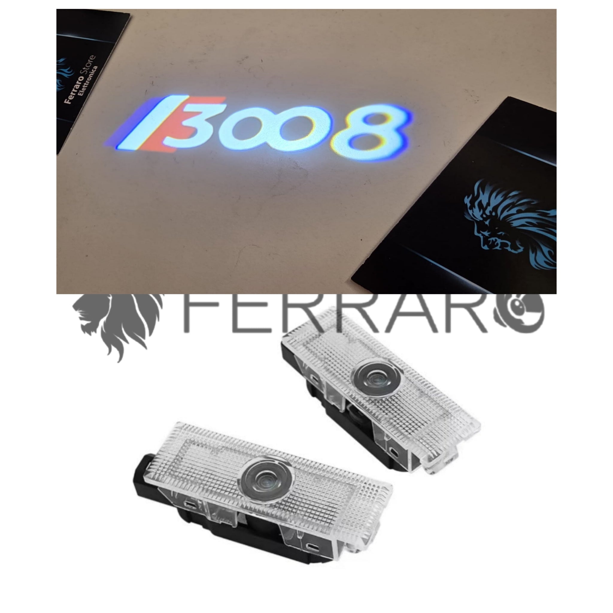 Luce di Cortesia Peugeot 3008 (2016-2023) Plug and Play, Proiettore Logo