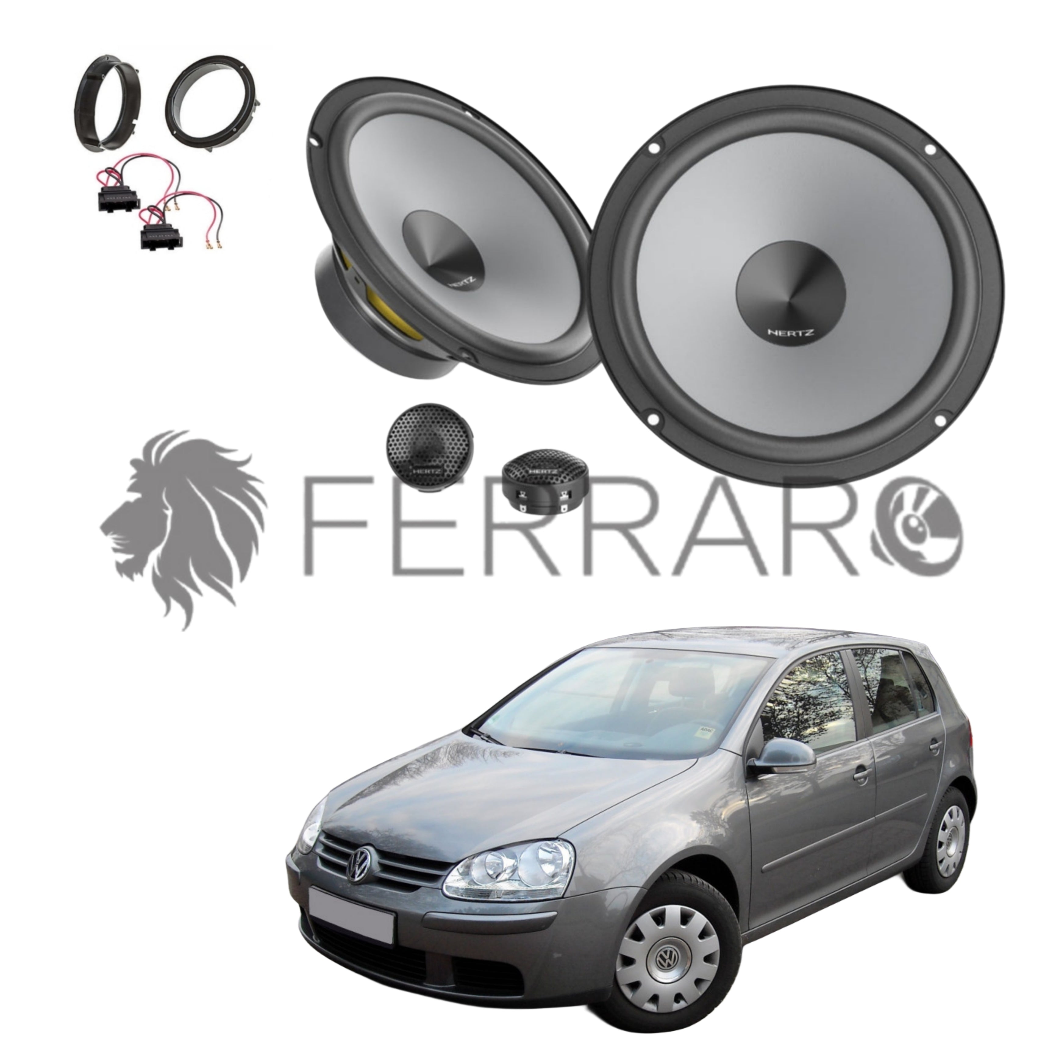 Hertz Kit 4 Casse | K 165 | Ant o Post | VW Golf 5ª Serie dal 2003>