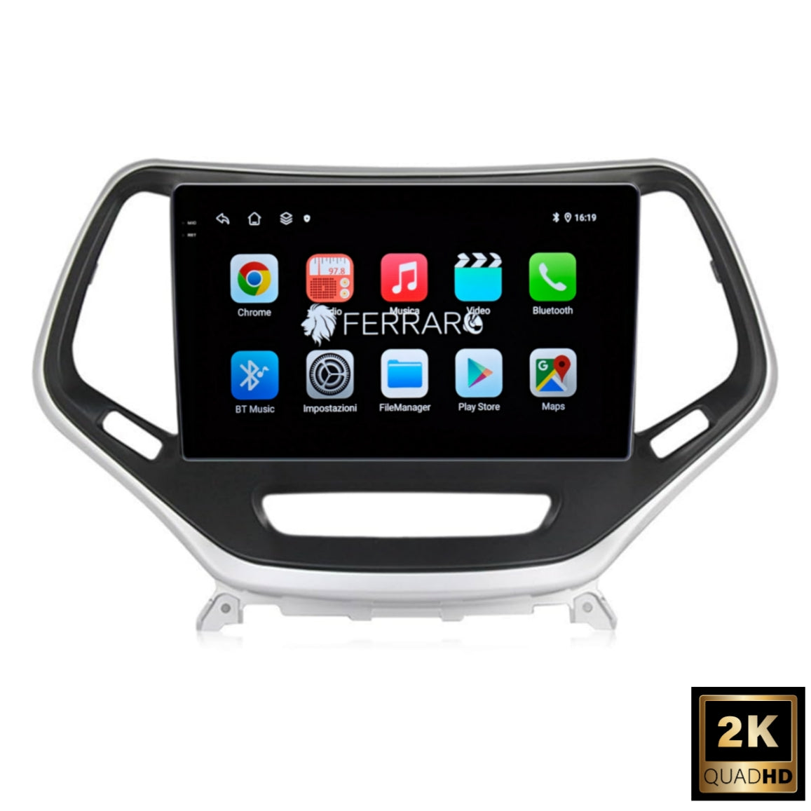 Autoradio per Jeep Grand Cherokee 10.1" 2K | 2011-2021 | Android | Bluetooth | CarPlay | Android Auto | 4/64GB Ram