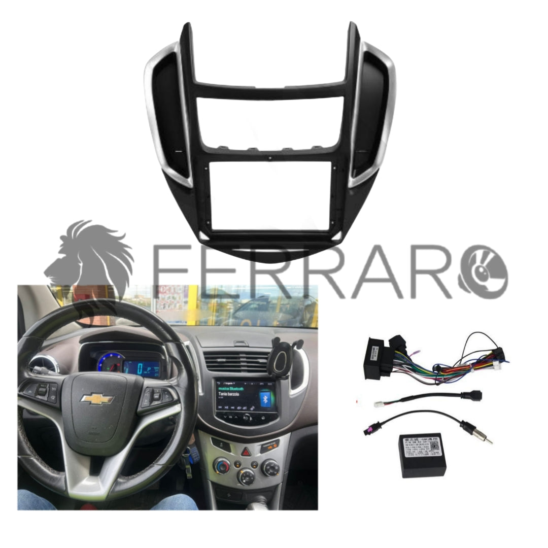 Kit Montaggio Autoradio 9"Pollici Chrevolet Trax (2013-2016) Mascherina, Cablaggio Autoradio Android