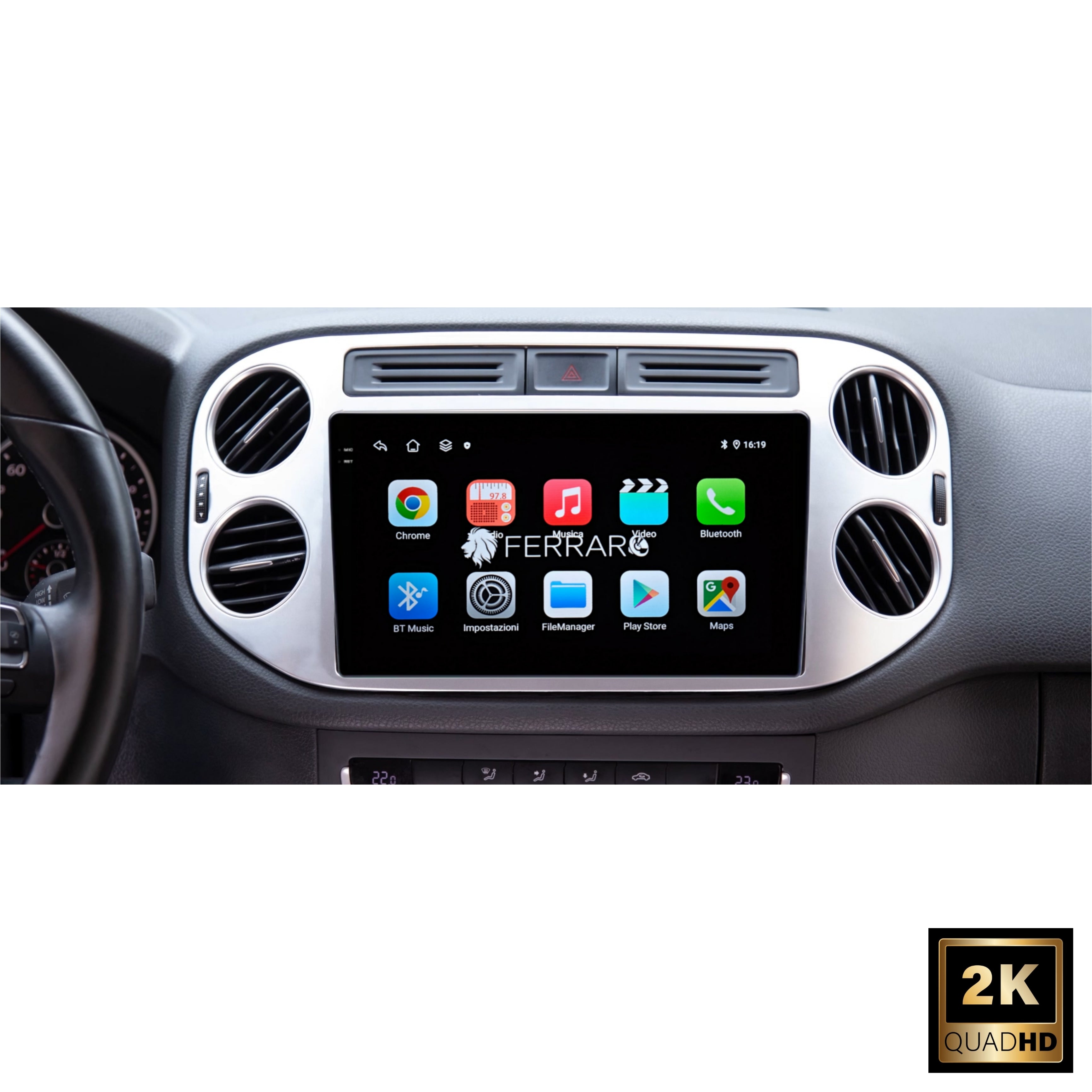 Autoradio per Volkswagen Tiguan, Plus 9" 2K | 2006-2016 | Android | Bluetooth | CarPlay | Android Auto | 12/256GB Ram