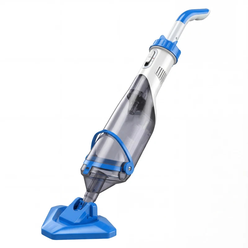 Outsunny Aspirapolvere per Piscina Senza Fili con Spazzola e Filtri, in ABS e Alluminio, 90x24x13.5 cm, Blu