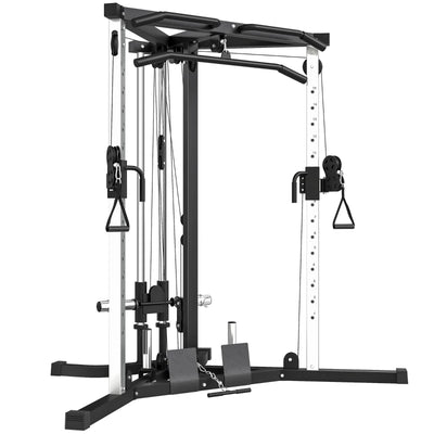 Stazione Fitness per Allenamento Totale con Sbarra per Trazioni e Bilanciere, in Acciaio, 170x139x200 cm, Nero