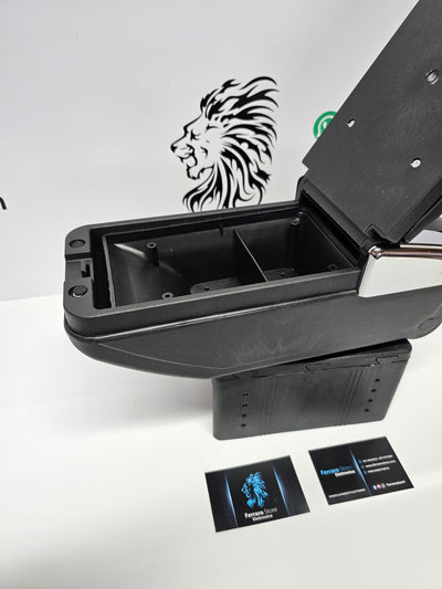 Bracciolo Universale, Per Auto, Poggiabraccio, Alta Qualità, in Pelle, Portaoggetti, Posa Cenere