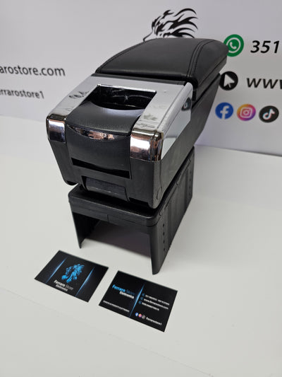 Bracciolo Universale, Per Auto, Poggiabraccio, Alta Qualità, in Pelle, Portaoggetti, Posa Cenere