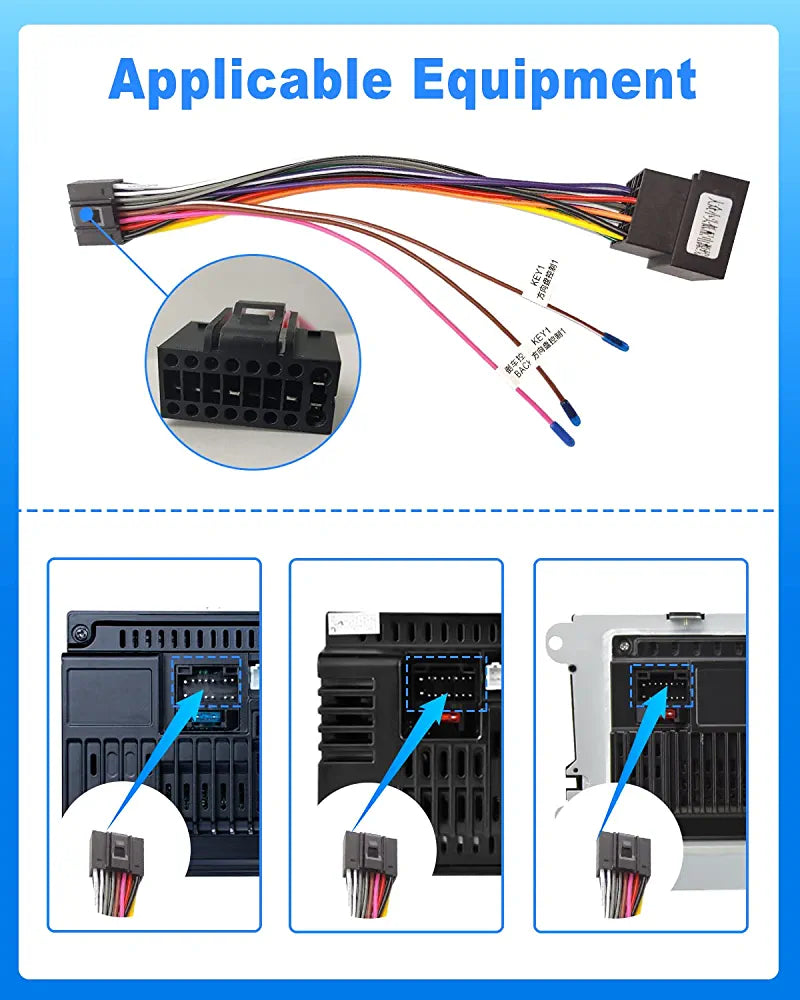 Adattatore Cavo 16 Poli - Standard ISO, Adattatore per Autoradio Connettore universale