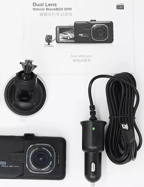 Dash Cam [Universal] - Car Camera, 1080p, 3" Display, 170° Shooting Angle, Micro SD