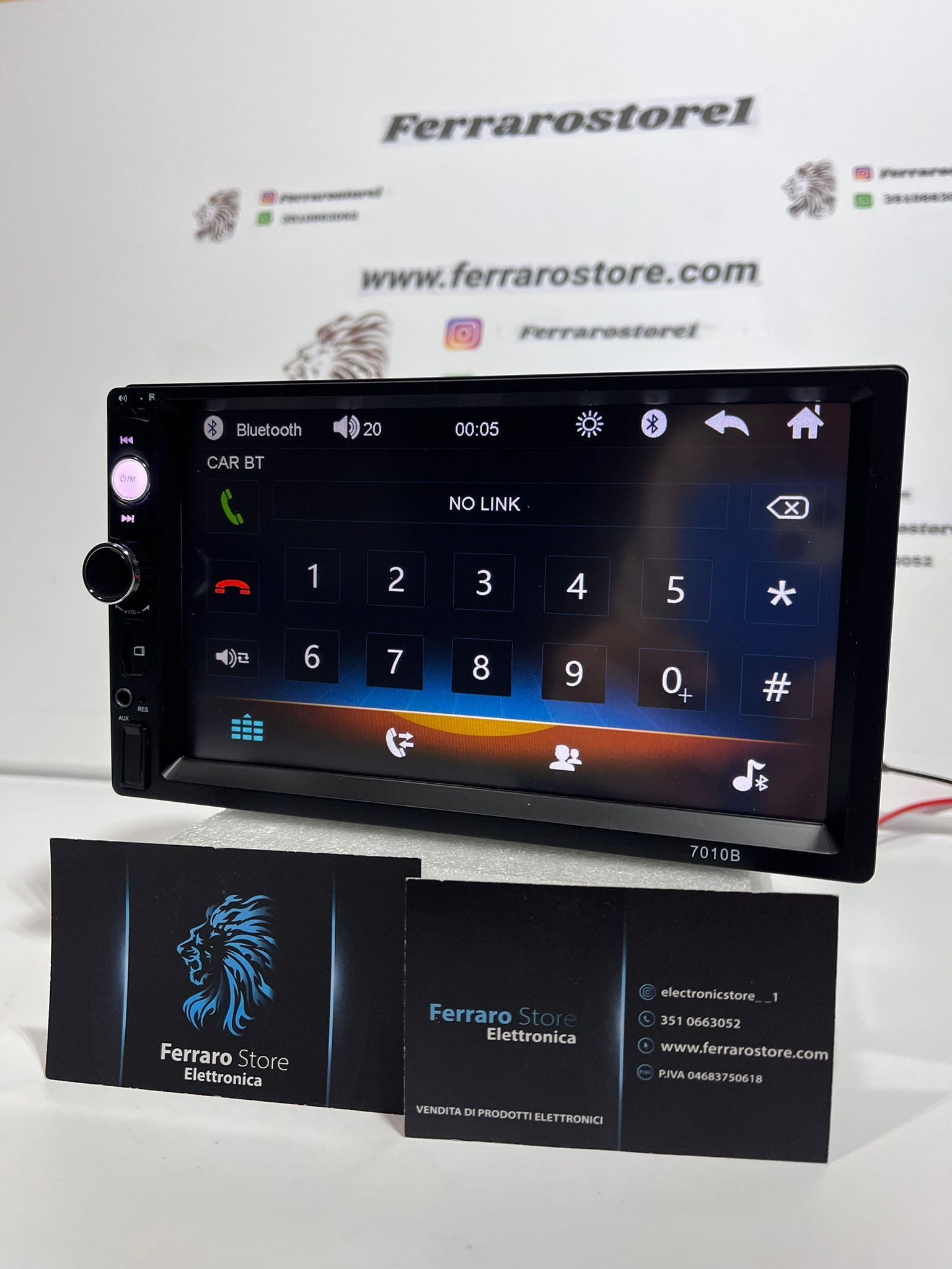 Autoradio Universale [FISSO] - 2Din 7"Pollici, USB, AUX, Bluetooth, Mirror Link Android e IOS