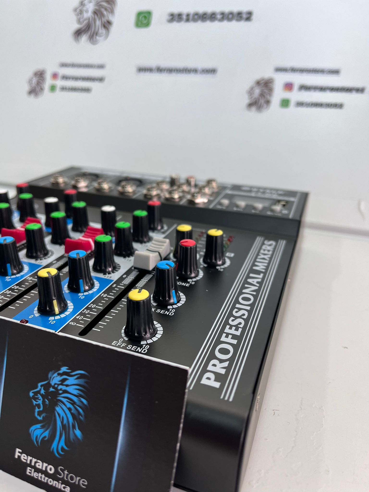 Mixer Audio 4 Canali - Professionale, USB, Echo-delay DJ, Karaoke, Bluetooth, Live