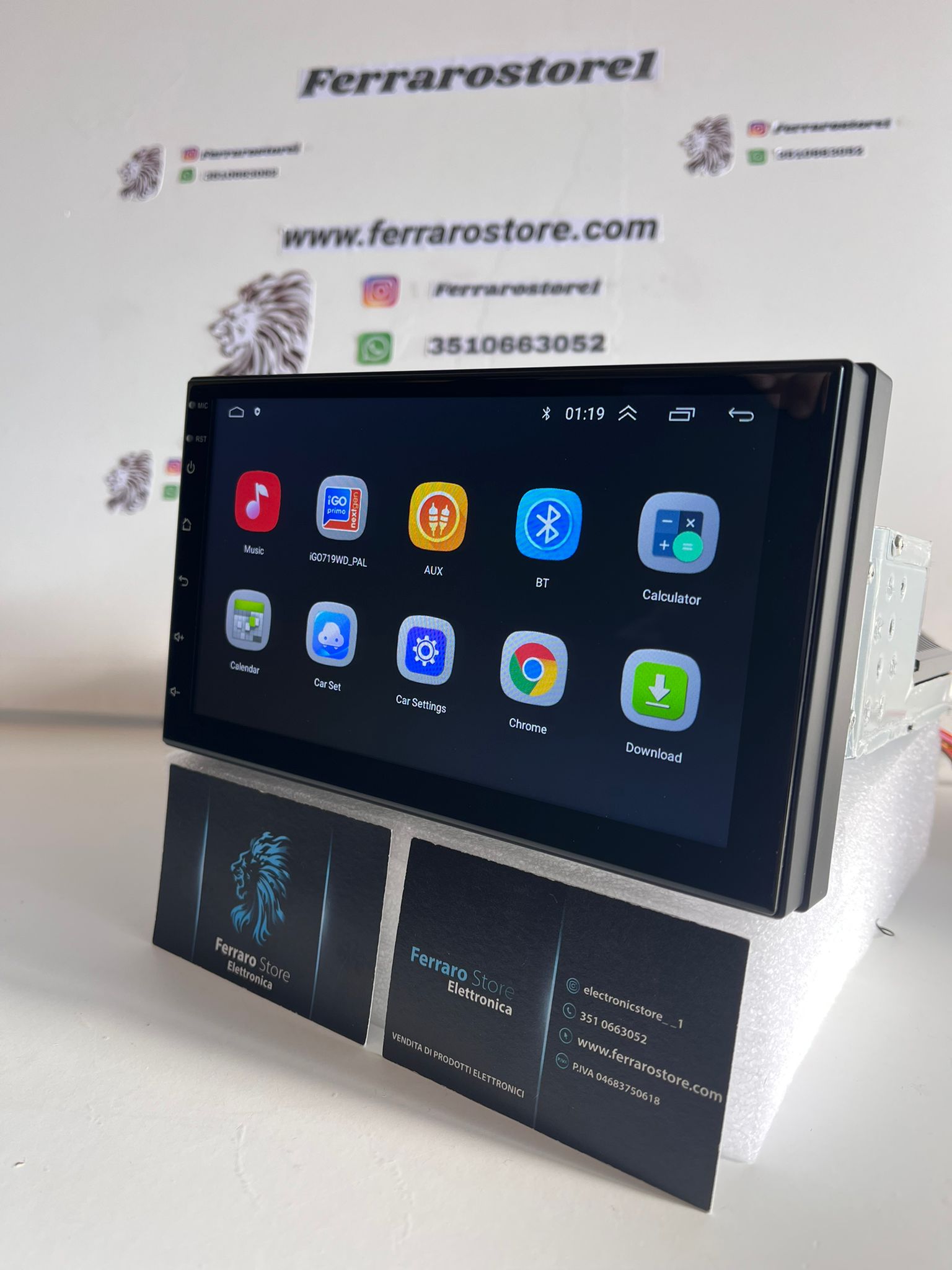 Autoradio Universale [FISSO]- 1Din 7"Pollici, Android, PlayStore, Youtube, Navigatore, Bluetooth, Radio, GPS, Wifi