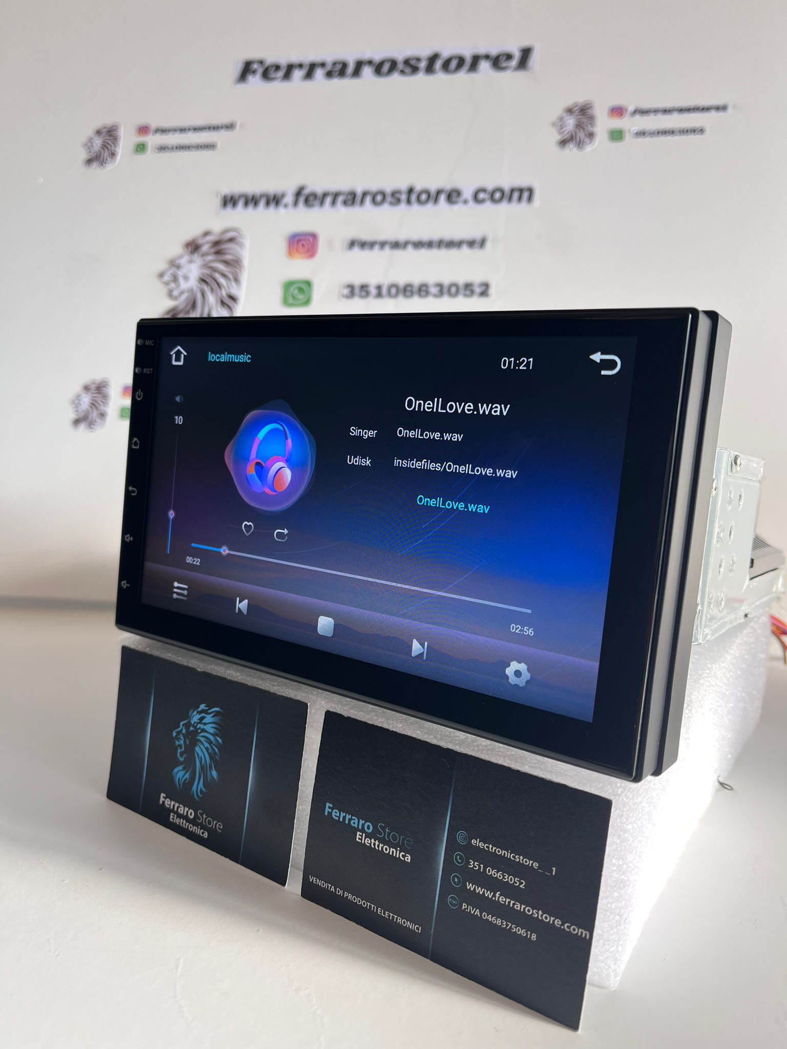 Autoradio Universale [FISSO]- 1Din 7"Pollici, Android, PlayStore, Youtube, Navigatore, Bluetooth, Radio, GPS, Wifi