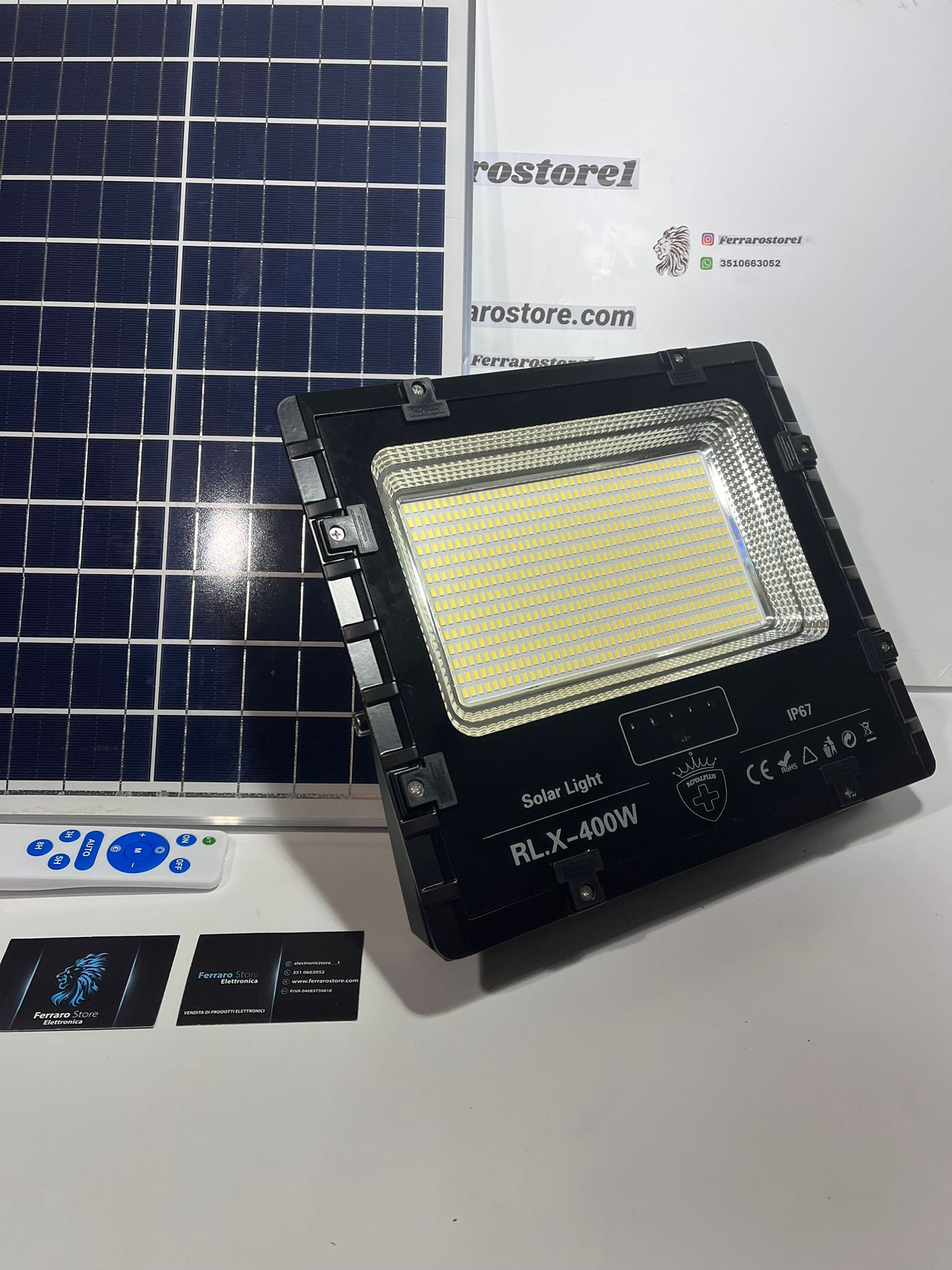 Conspicio L Faro LED con telecamera wi-fi 300W pannello solare 3000 lumen