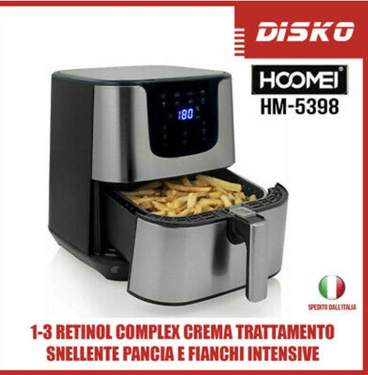 Friggitrice ad ARIA -Elettrica Senza Olio, da 6.5l, 1500W Display Touch.