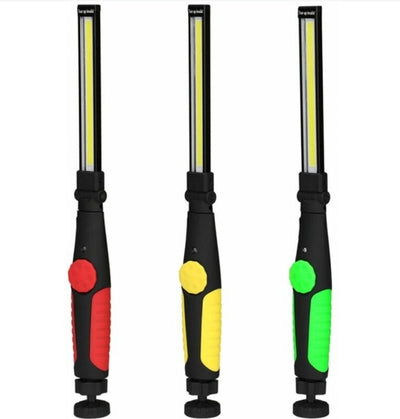 Rechargeable LED Flashlight - USB, Work Lamp, Portable, Magnetic Base, Adjustable.