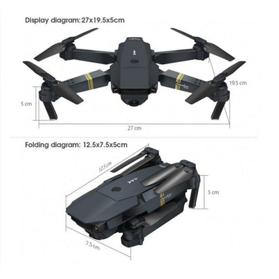 DRONE PLIABLE avec caméra et vision sans fil 4K 2.4G AUTO RETURN également expédié.