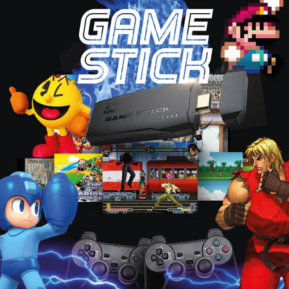 Retro Console - 128GB Game Stick Retro Console 2 Wireless Joysticks, +15,000 Retro Games, Professional Game Chip, Connect TV HDMI.