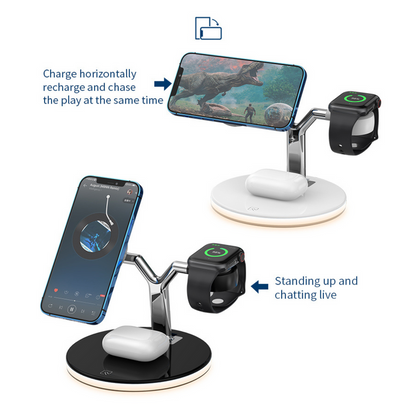 3 in 1 Wireless Charging Station - Charger for smartphones, headphones and Appletwatch, Wireless, Charging Station