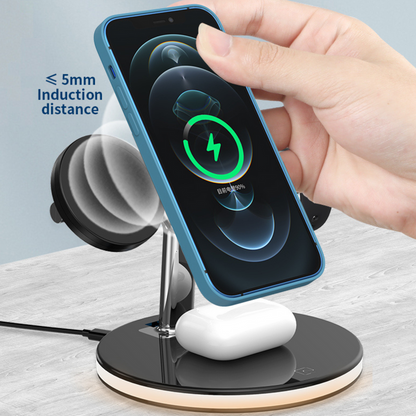 3 in 1 Wireless Charging Station - Charger for smartphones, headphones and Appletwatch, Wireless, Charging Station