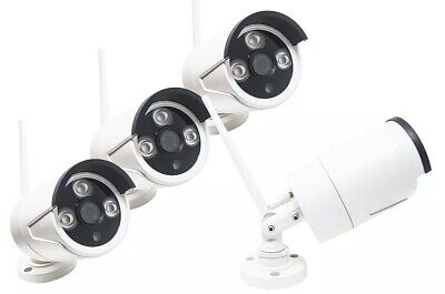 Video Surveillance Kit x4 Cameras [Wireless] - HD, NVR, DVR, Wireless 4 Channels, IP66 Cameras, 2.0MP